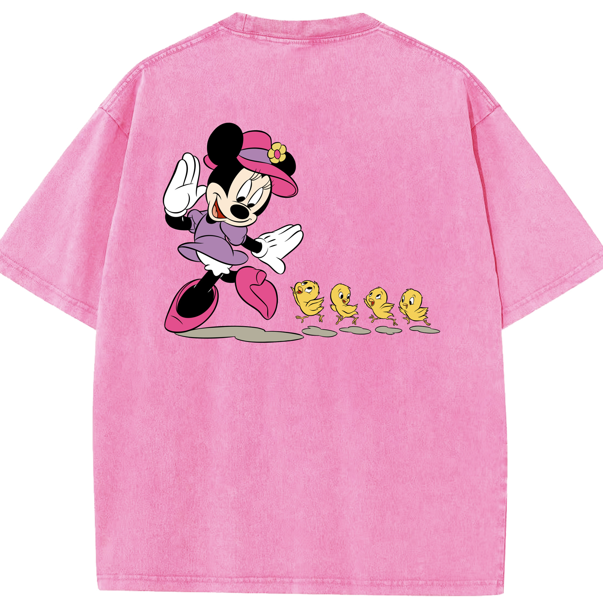 （画像用） ミッキーマウス Mickey Mouse 綿100% ヴィンテージ風 半袖Tシャツ（背面プリント）
